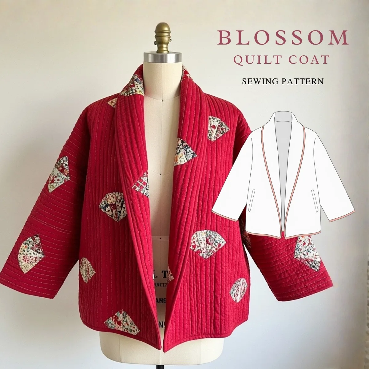 Blossom Quilt Coat II sewing pattern